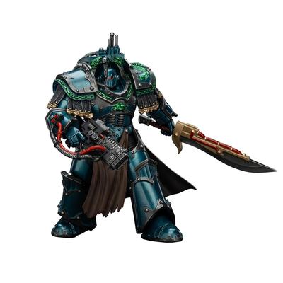 JOYTOY Warhammer Horus Heresy Alpha Legion Praetor med Terminatorrustning Action Helt Monterad Catafractus-Typ Figur,