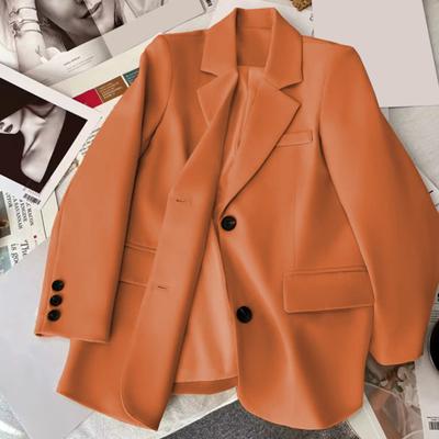 Women's Suit Spring Autumn Female Top Office Lady Blazer Loose Fit Thin Jacket Lapel Collar