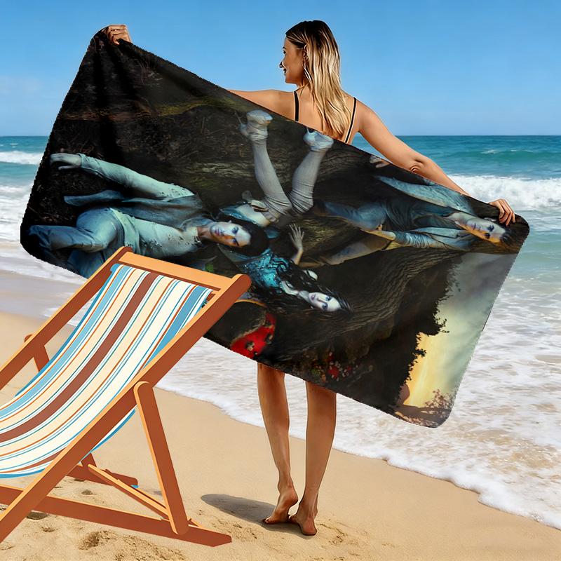 Vampire Diaries: Rainy Night Gathering Beach Towel Portable for Travel Beach Absorbent Bath Towel Quick-drying Swim Towel Seaside