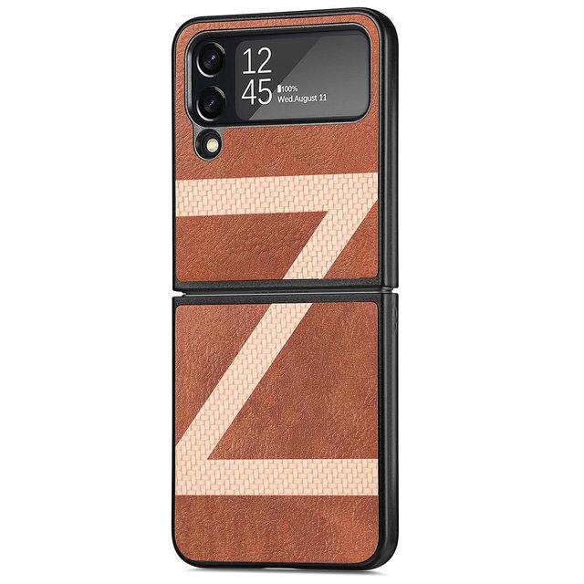 Anti -Drop Slim Protection Leather Case For Samsung Galaxy Z Flip4 5g Flip 4 Zflip4 Ultra Thin Lightweight Folding Cover Funda