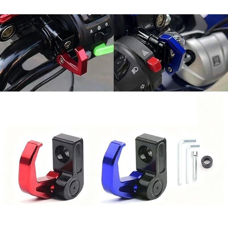 Universal Motorcycle Handlebar Mounting Bracket Motorbike Foldable Aluminum Hanger Hook For Scooter Storage Accessories