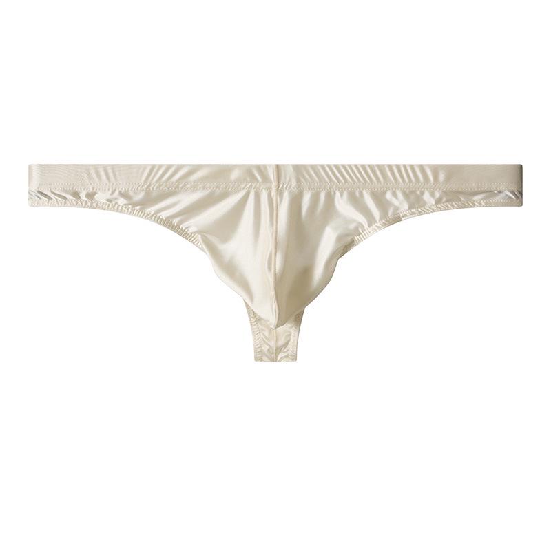 Men's Satin Ice Silk Breathable Thong Briefs