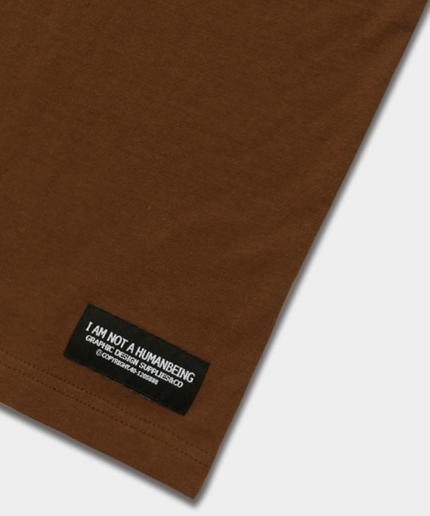 Aimnaseohyumeonbiing Peace Logo Tee - Brown