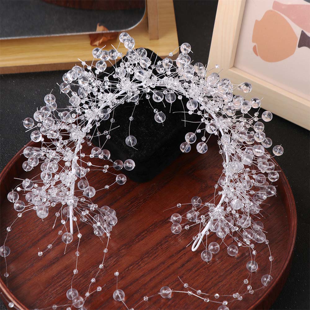 Elegant Bridal Headwear Luxury Crystal Beads Hairband Exquisite Bride Headdress  Hair Jewelry