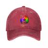 Rainbow Flower Cancer Ribbons Fight Cancer Wall Art Washed Baseball Cap Outdoor For Womens Unisex FeUnisex