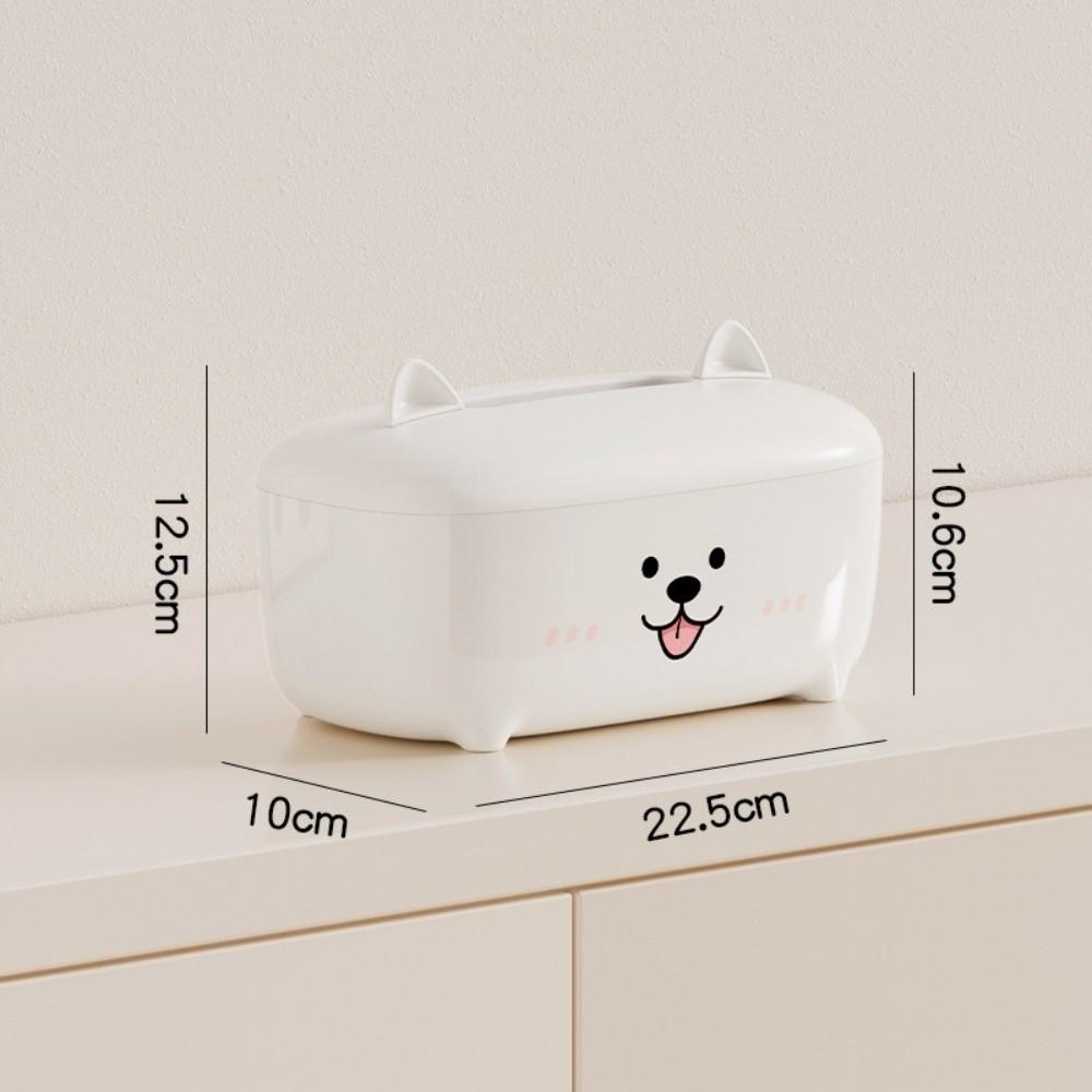 Cartoon Animal Tissue Box Non-Slip Base Large Capacity Napkin Container Thickened Space Saving Paper Towel Holder Desktop Use