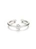 Paigeflynn [Silver 925] Moissanite Flue Open Ring