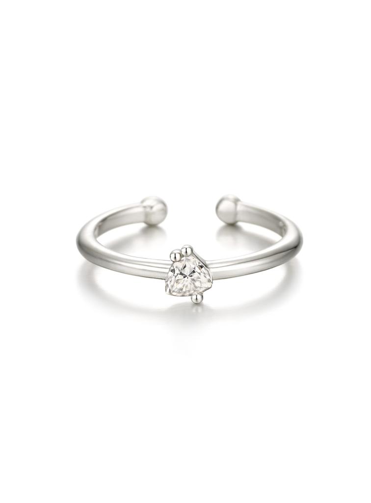 Paigeflynn [Silver 925] Moissanite Flue Open Ring