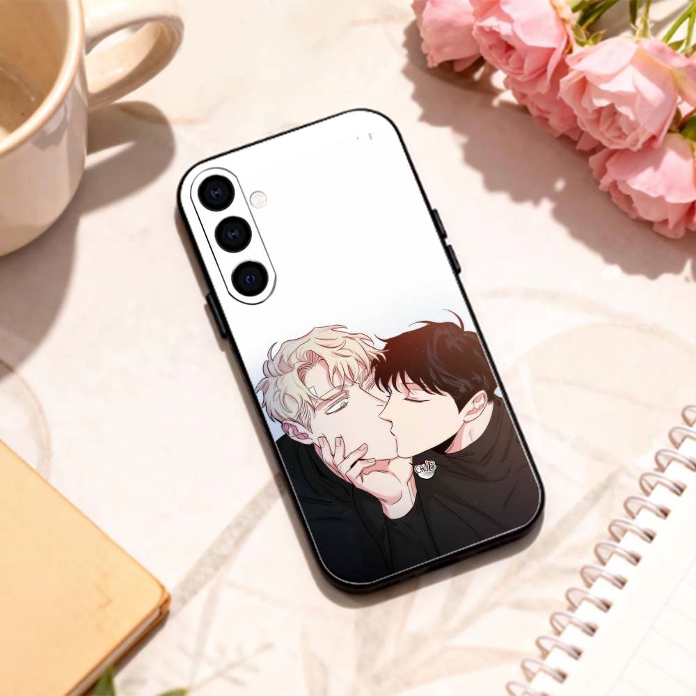 BL Manhwa R-roses And Champagne Phone Case For Samsung Galaxy A73,A72,A71,A70,A53,A52,A51,Others Soft Black Shell