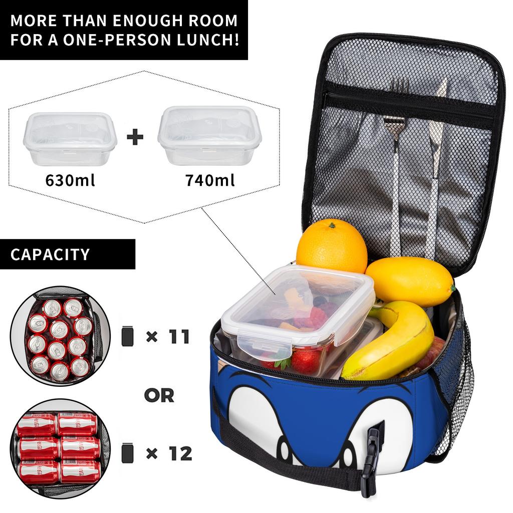 Insulated Lunch Bag Sonices Face Accessories  Lunch Container INS Trendy Thermal Cooler Bento Box For School