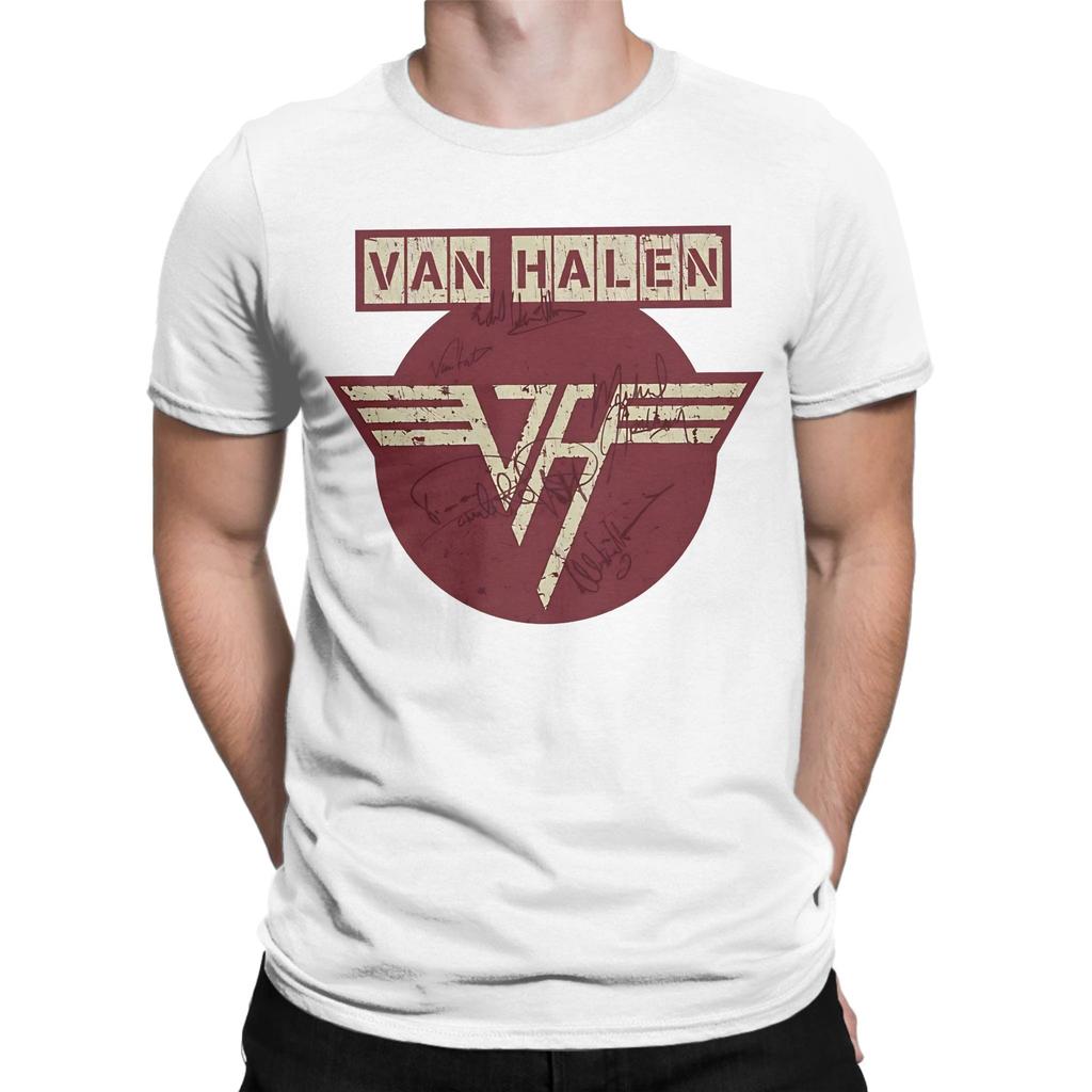 Vintage Van Halen Signature Funny Graphic 100 Cotton Tshirt Van Halen Tees Tops For Unisex