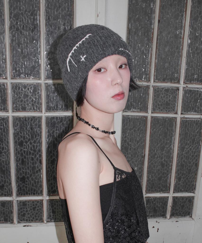 RUBATI Hand-Stitched Beanie_Charcoal