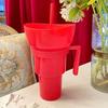 Popcorn Beverage Cup Snack Cups Straw Cup with Handle Water Bottles with Straw Coffee Cup Mug