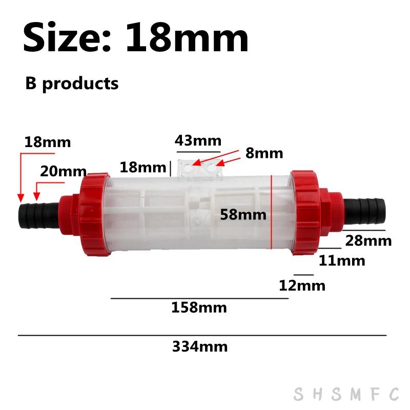 1~8  PCS 18/22mm Pagoda Hose Filter Agricultural Irrigation Fittings Aquarium Transparent Filter Fish Tank Water Pipe Filter