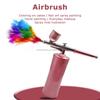 ODM Air Brush Copper Airbrush Handheld Spray Gun Portable Compressor Makeup Kit Mini Face Painting Airbrush Tattoo Nail Art