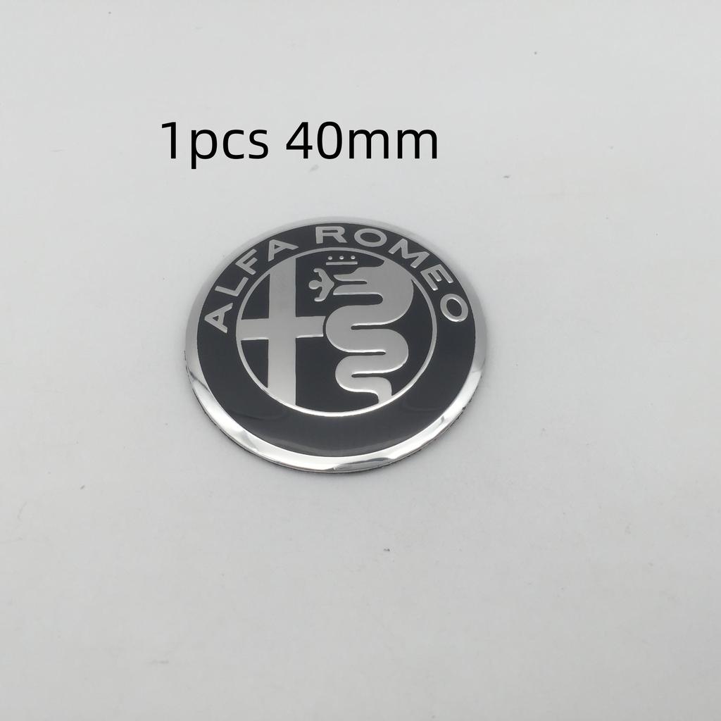 LQMN5 1-7pcs forAlfa Romeo Car emblem Wheel Cover caps front Hood badge rear Trunk Steering sticker Styling 2x74mm , 4x50mm,1x40mm