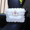 Cute Floral Car Tissue Box - Creative Hanging Pull-out Tissue Storage for Car Interior Decoration