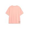 Li-Ning BADFIVE Series Graphic Letter Print Loose Round-Neck Short Sleeve T-Shirt Unisex Tops Coral-Pink AHST909-2