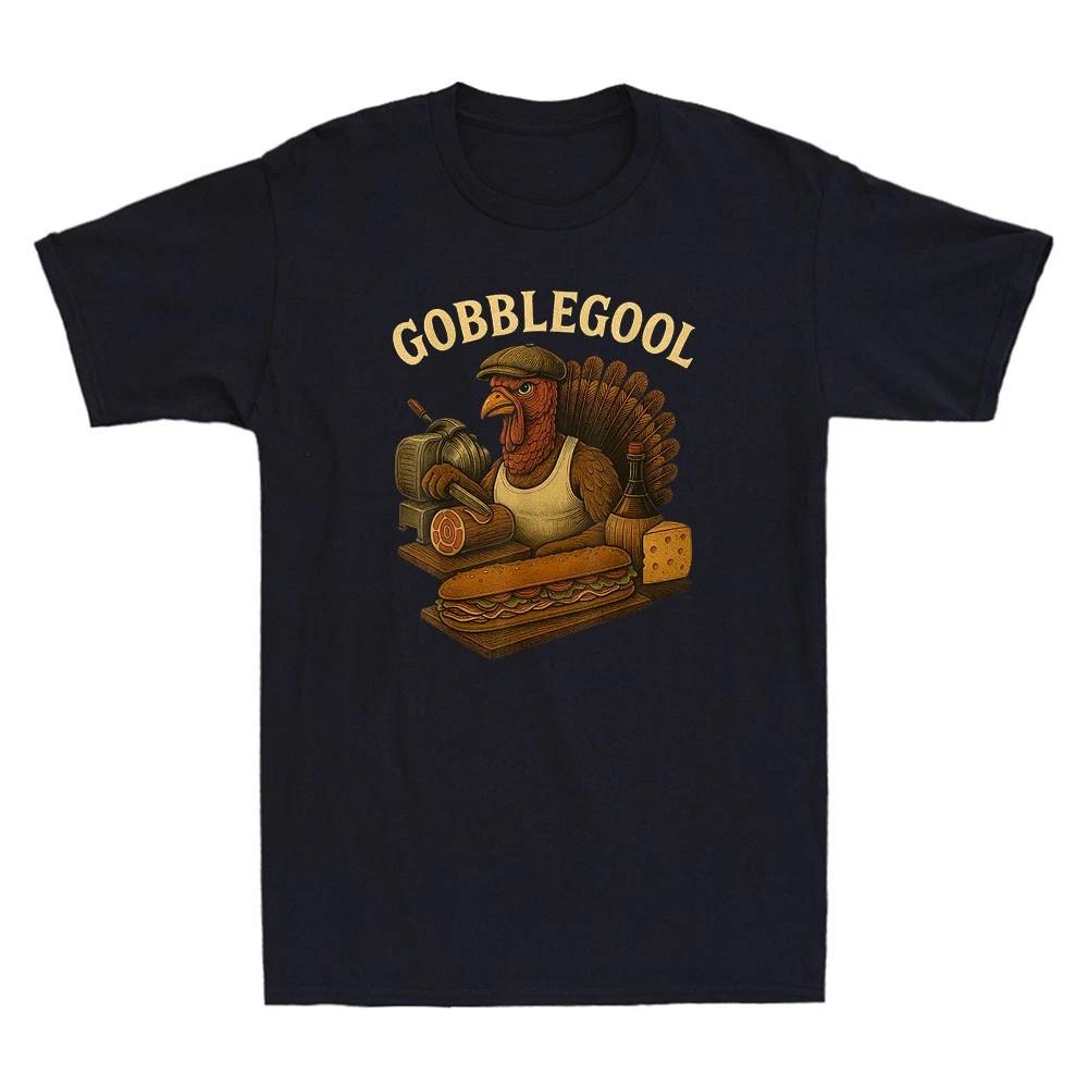 Gobblegool Funny Turkey Parody Meme Humor Thanksgiving Quote Retro Men s T-Shirt XXXL