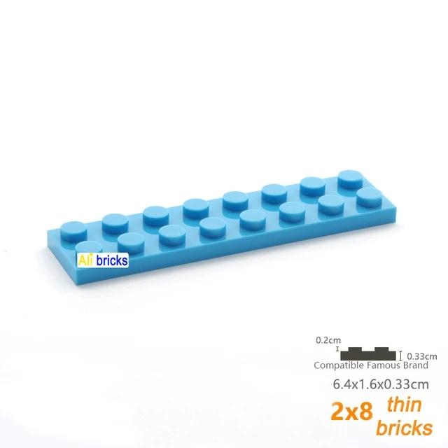 Non-Toxic 20Pcs Moc Parts 3034 Plate 2 X 8 Compatible Bricks Diy Assmble Building Blocks Particle Kids Puzzle Brain Toy Birthday Gift