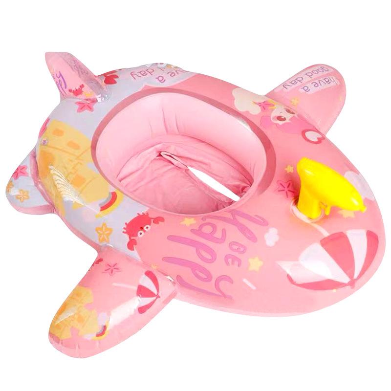 PVC Inflatable Children's Swim Ring with Canopy - Baby Water Toy Seat