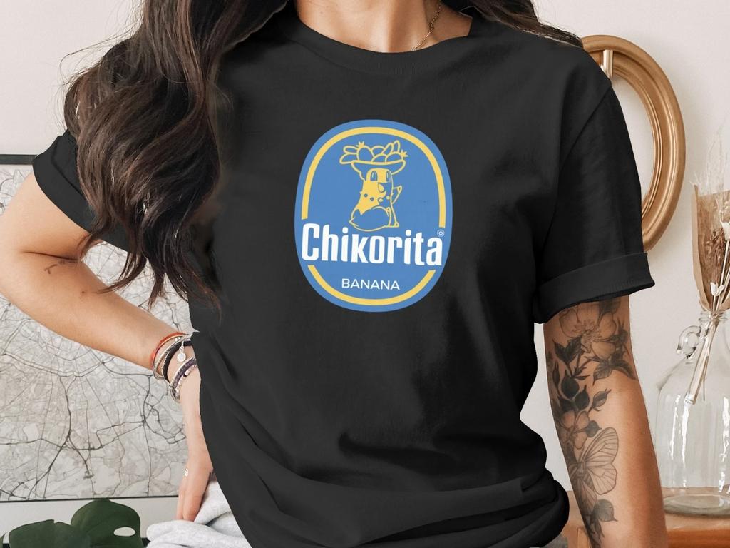 Chikorita Banana Funny Fruit Parody T-Shirt Anime Inspired Gamer Tee Unisex Gift