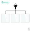 Bseed 1 Gang 3 Way Stair Switch EU Russia Light Touch Switches 2 Colors Crystal Glass Panel Home Improvement