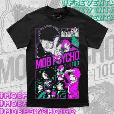 Mob Psycho 100 Koszulka z Obsadą Anime Mob Psycho Dimple Idiot Koszulka Wszystkie Rozmiary