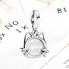 DIY Sparkling Paw Print Charm Beads for Pet Cat Dog Bracelets Jewelry Gifts Accessories