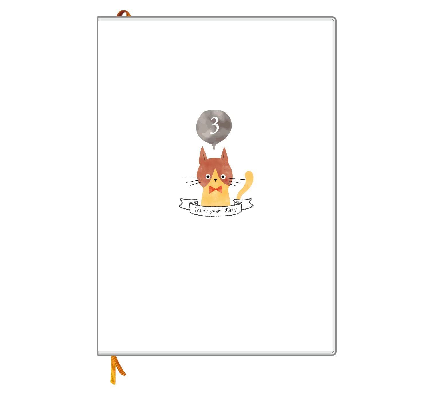 

B5 x diary with made in Japan by Note Easy to open and write PUR soft cover with cat and Full-color, (26cm 18cm) bookmark. 3-year diary, Life. in,