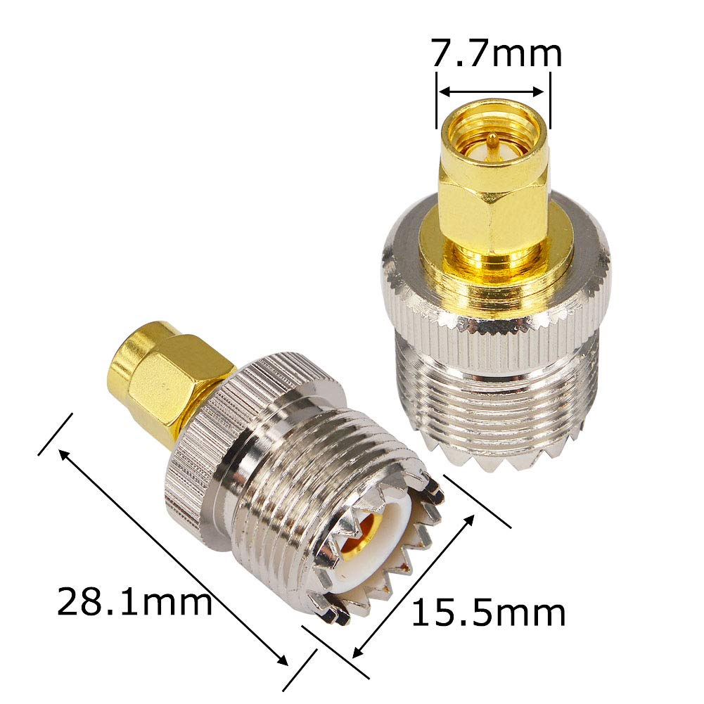 BOOBRIE SMA-M Type Conversion Connector UHF Female to SMA Male