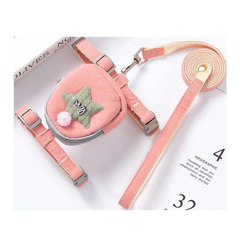 Dog leash vest-style cat harness anti-escape chest strap pet walking leash pet chest harness accessories