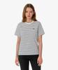 LACOSTE T-shirt rayé à manches courtes pour femme Tf262E-56G 166