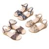 Sandals women's 2025 new summer wedge heel fashion comfortable sandals women's casual flat one-word buckle sandals
