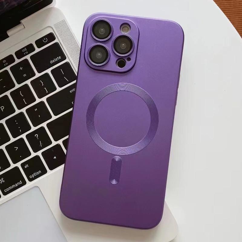 Magnetische Kabellose Ladehülle mit Linsenfolie für iPhone 14/13/12 Pro Max