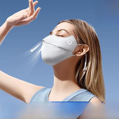 Damen Vollgesichts waschbare Sonnenschutzmaske aus Eisseide - UV-Schutz (XKZ50)