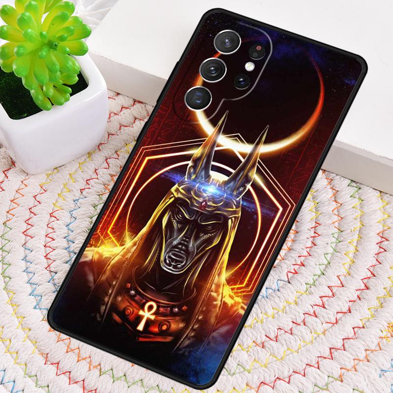 Anubis Ägyptischer Gott Handyhülle für Samsung Galaxy note 10 pro S26 Ultra S23 S24 FE S25 S21 S22 PLUS stoßfest Hülle