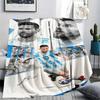 1PC Messi Patterned Flannel Blanket Suitable For All Seasons for Home Decor Warmth and Comfort Gifts Holiday Present