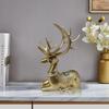 Luxurious Golden Deer Wine Cabinet Ornaments - Elegant Elk Decorations for Living Room, Bedroom, or Entrance Hall.
