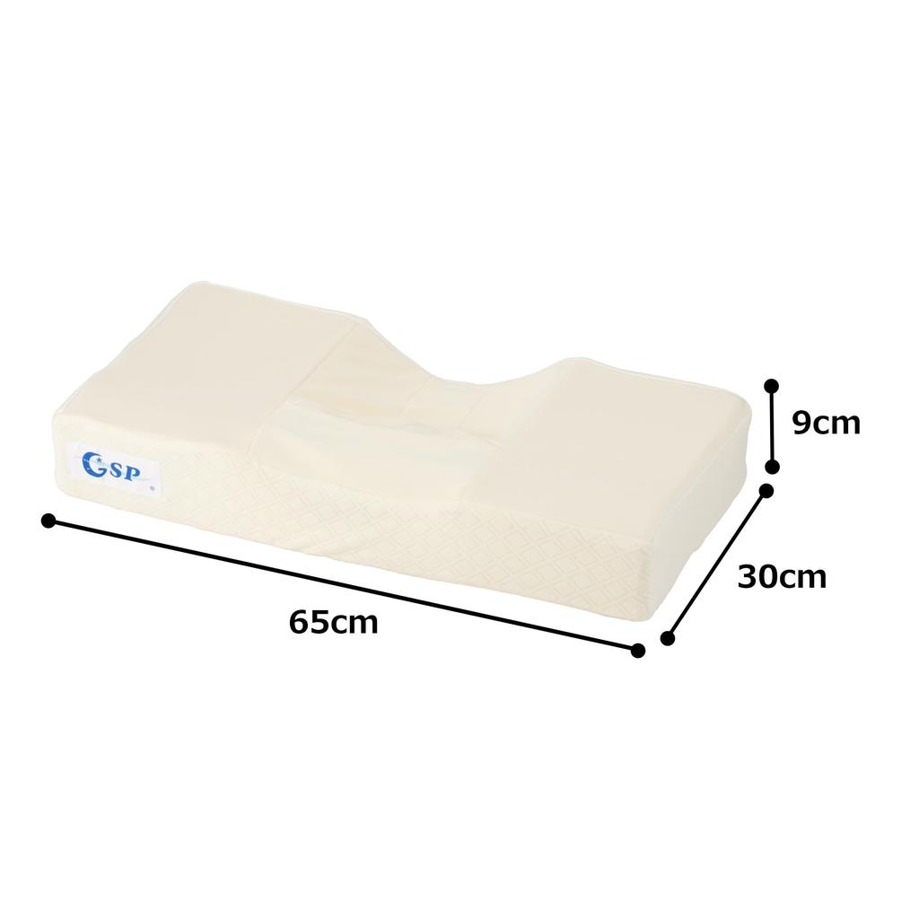 GSP Pillow Light Beige Width 64 x Depth 30 x Height 10cm Guspy Body Height Adjustment Made of Urethane