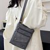 Damen weiche Lederschulter-Crossbody-Tasche Münzbörse