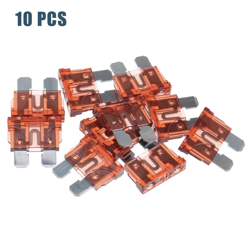 uxcell 10pcs Style Fuse 40A Mini Size Replacement for Car, Boat, Truck, SUV, RV, Motorcycle, Orange