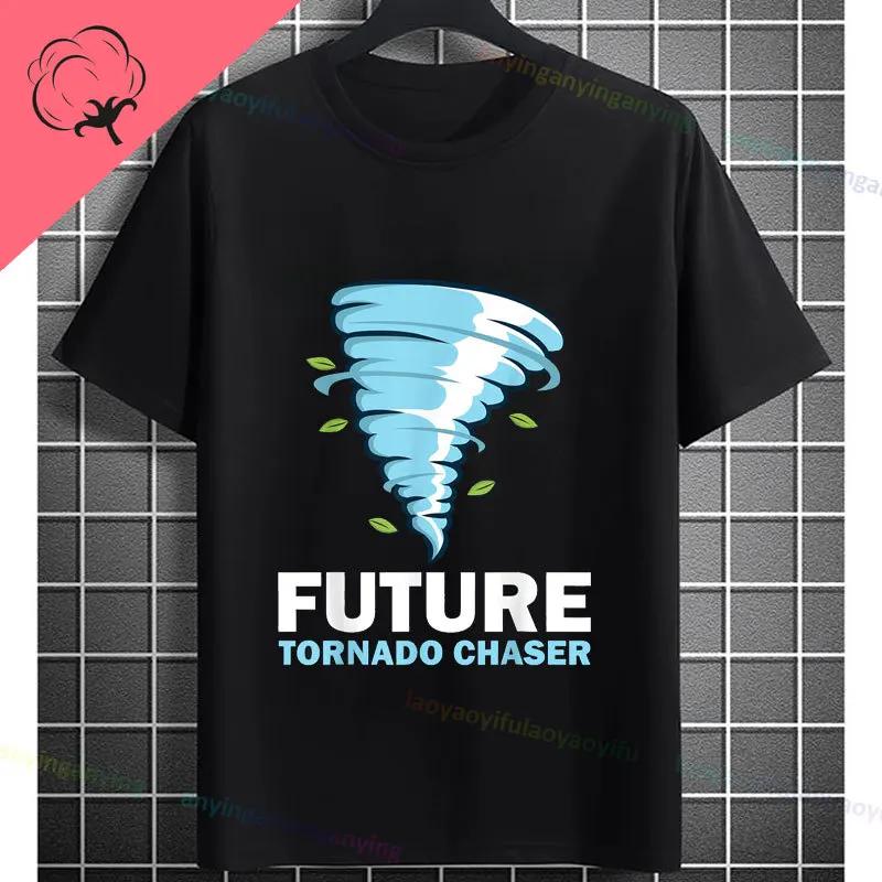 Cacciatore di tempeste Cacciatore di tornado Meteorologo Grafica divertente Maglietta Girocollo Manica corta Cotone Perfetta Per Tutte le Stagioni