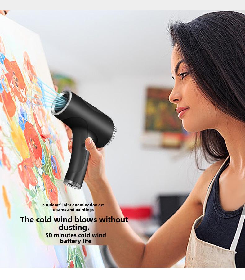 High-Speed Wireless Charging Ionic Hair Dryer - Powerful, Leafless Design for Quick Drying and Hair Care