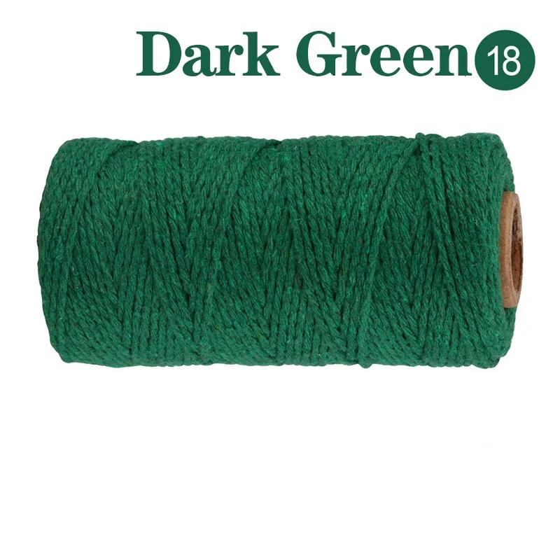 2mm 100M Macrame Cord Corda di cotone Spago Filo Stringa Artigianato Cucito fai da te Fatti a mano Arazzi Boemia Festa di nozze Decorazioni per la casa