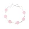 Rose Chalcedony Gemstone 925 Sterling Silver Jewelry Handmade Bracelet For Women RB-14-20