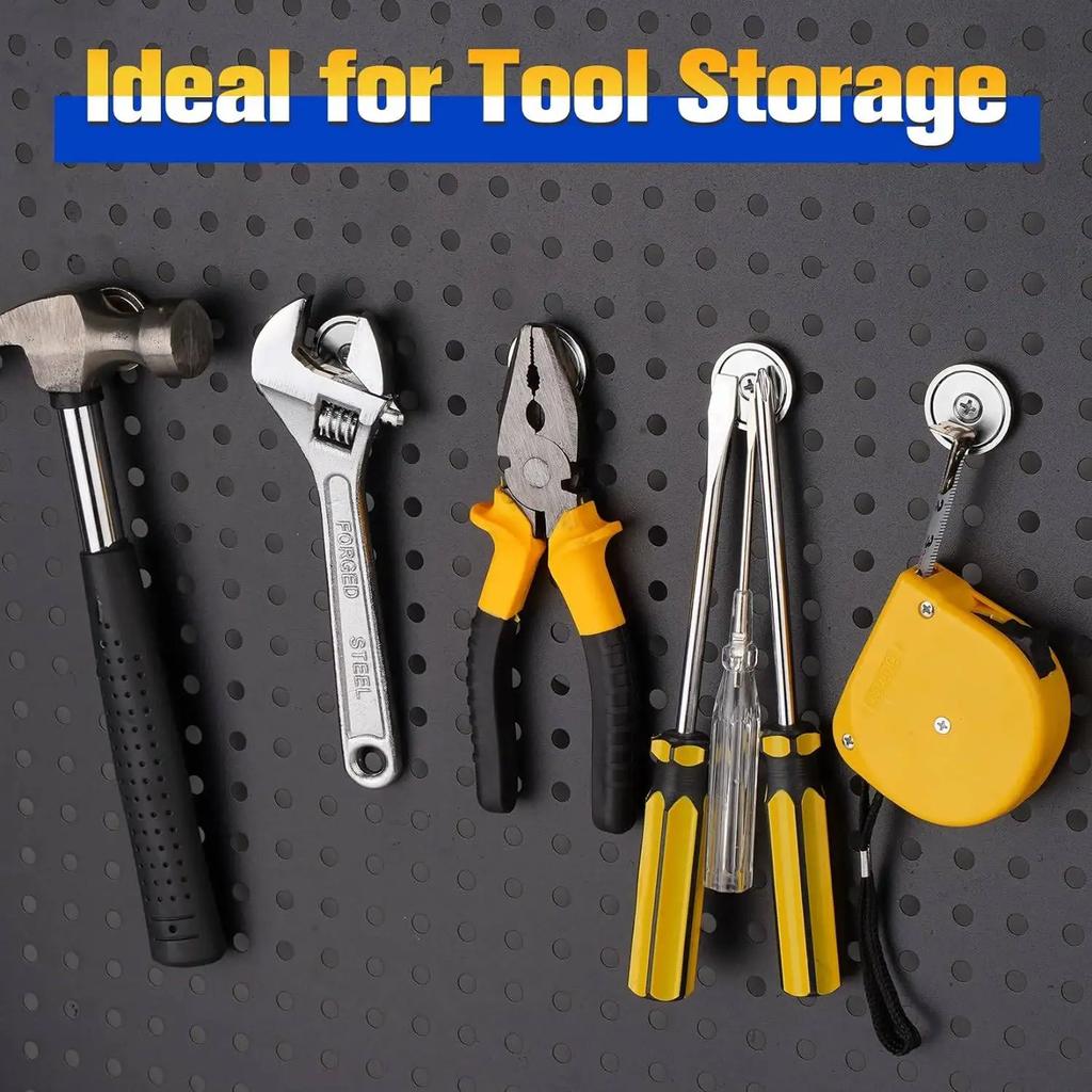 Pachet 4/8/12 Magneți cu Cupă, 60LBS Magneți Industriali cu Disc cu Bază Rotundă cu Orificiu Contascut și Șuruburi din Oțel Inoxidabil