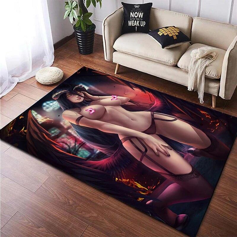 Hot Anime Sexy Girl Beauty Bedruckter Teppich für Wohnzimmer Rutschfester Teppich Schlafzimmer Moderne Heimdekoration Boden Yoga-Matte