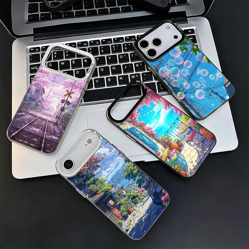 Anime Aesthetic Scenery Shockproof Phone Case for iPhone 17 Air 16 16E 15 Pro Max 14 Plus 13 Mini 12 Back Cover Anti Fall Fundas