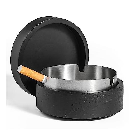 Милый дымчато-серый поднос с крышкой, подходящий для дома, террасы, офиса, улицы, помещения, вечеринки чёрный